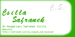 csilla safranek business card